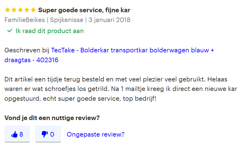 Review opvouwbare bolderkar